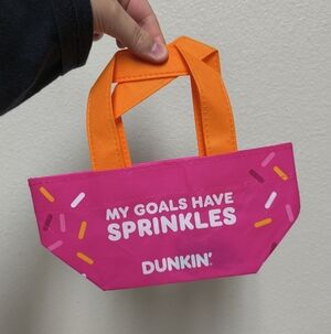 Dunkin' Pink and Orange Mini Tote Bag 2026 NEW